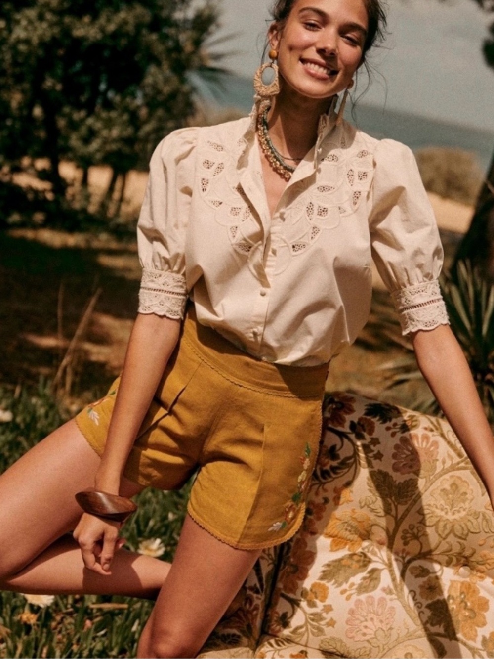 Sezane Carmen short ochre - NWT- size 4